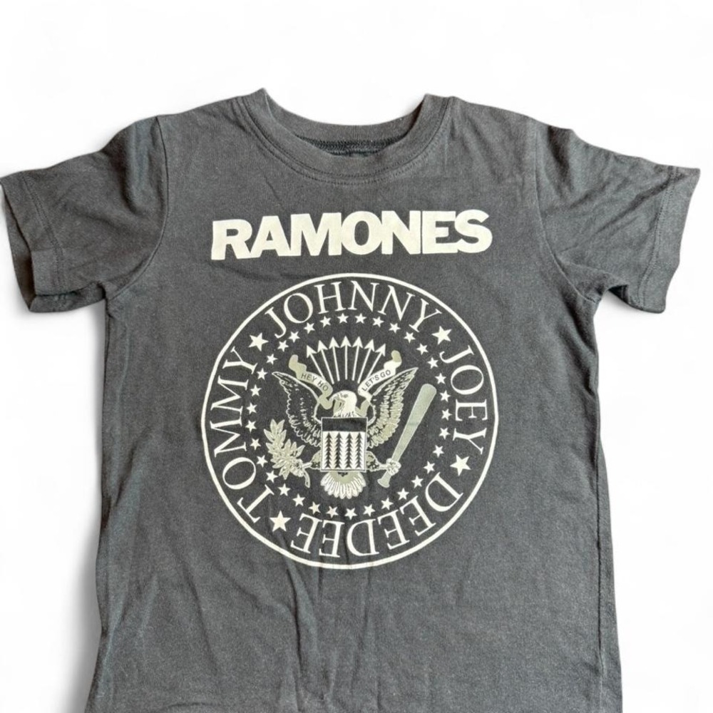 Ramones Kids Charcoal Gray Graphic T-Shirt Presidential Seal Logo 4T RN153105